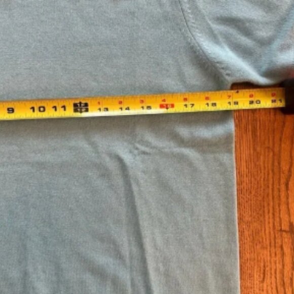 Precious Fibers 100% Cashmere Short Sleeve Top Vintage Blue Size Medium Soft - Picture 3 of 6